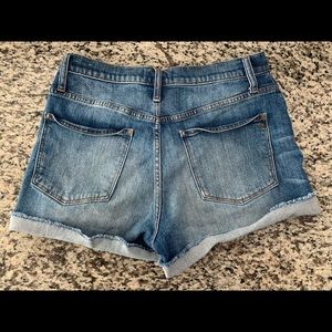 Madewell high rise denim shorts.